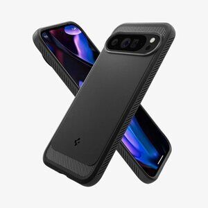 Spigen Google Pixel 9 Pro XL [Rugged Armor] Phone Case Matte‎ Black ACS07719